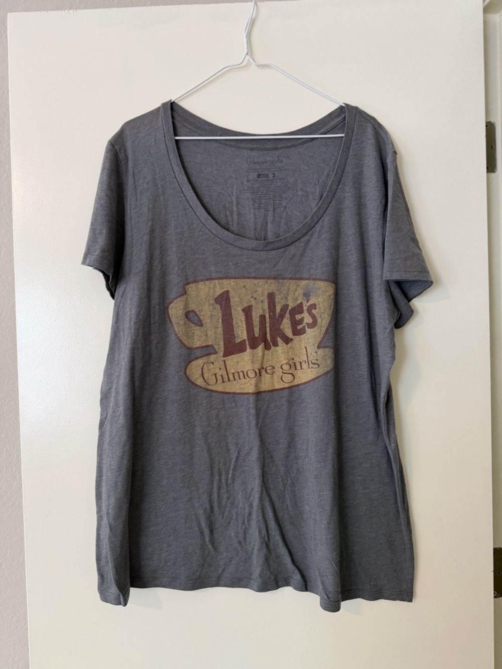 torrid Gray Scoop Neck Graphic Tee - Luke's Coffee Cup